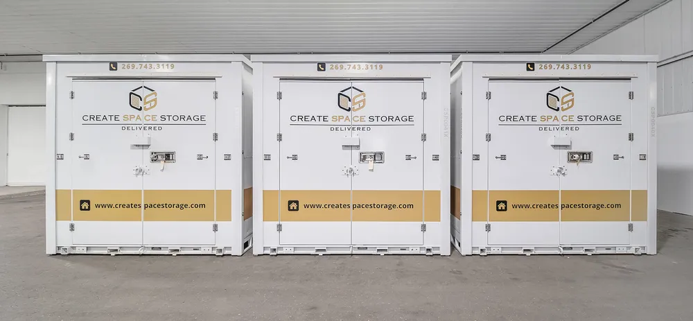Create Space Storage portable moving container for rent in Augusta, MI